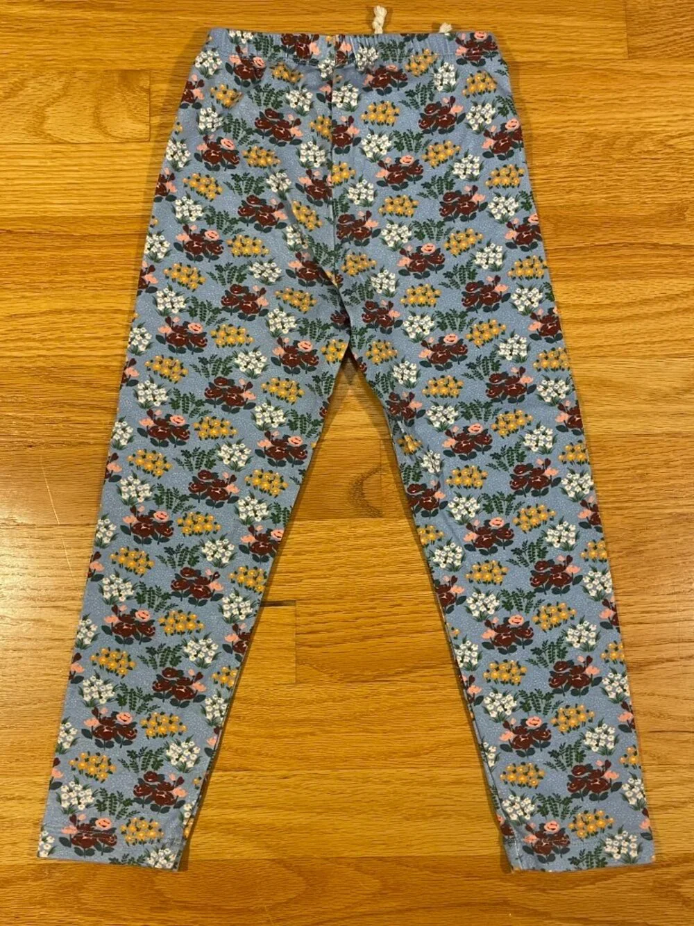 Little Road Co. Green Top & Floral Pants | Size 5Y